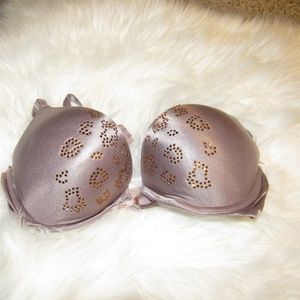 Gorgeous silky rhinestone cheetah VS bombshell bra